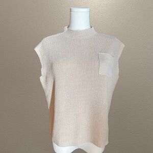 NWT! Women’s Sleeveless Mock Neck Cap Sleeve Sweater Top